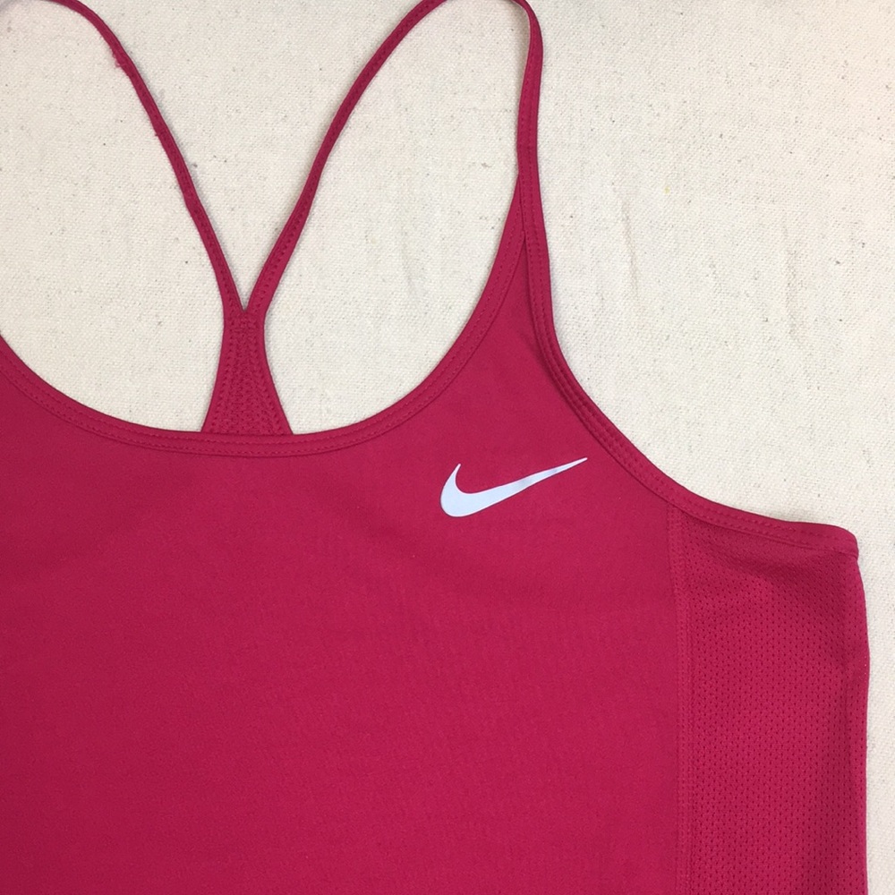 Pink NikeDri- Fit Y Back Running Tank Top - Picture 2 of 8